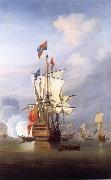 Monamy, Peter The First-rate ship Royal Sovereign stern  quarter view,in a calm oil painting picture wholesale